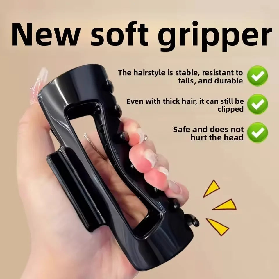 Silicone Soft Claw Clip Nonslip Cloud Clip Large Shark Clip Flexible Trendy Hair Accessories for Women Outdoor Sports Hair Clamp