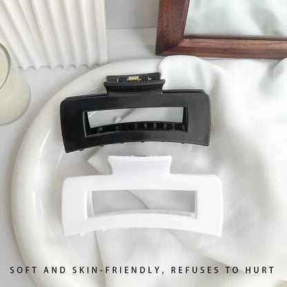 Safe Soft Silicone Shark Clip Square/Arc/Cross Anti Collision Protection for The Back of The Head  Anti Fall Women's Hair Clip