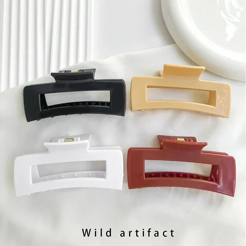 Safe Soft Silicone Shark Clip Square/Arc/Cross Anti Collision Protection for The Back of The Head  Anti Fall Women's Hair Clip