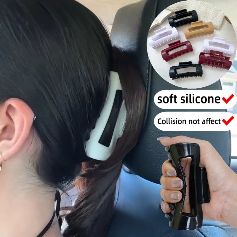 Soft Hair Claw Cloud Clips Elastic Fashion Shark Cozy Clip Flexible Unsnappable Claw Clips Summer Beach Hair Accessories Gifts