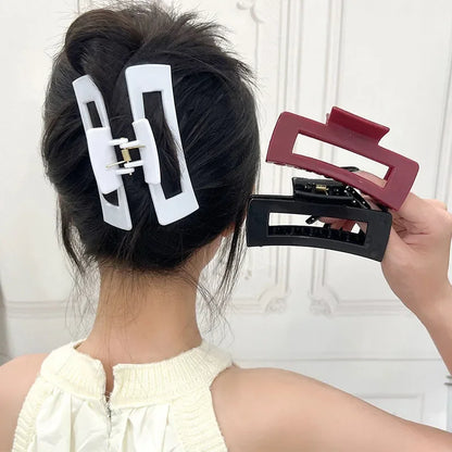 Safe Soft Silicone Shark Clip Square/Arc/Cross Anti Collision Protection for The Back of The Head  Anti Fall Women's Hair Clip