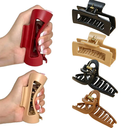 Safe Soft Silicone Shark Clip Square/Arc/Cross Anti Collision Protection for The Back of The Head  Anti Fall Women's Hair Clip