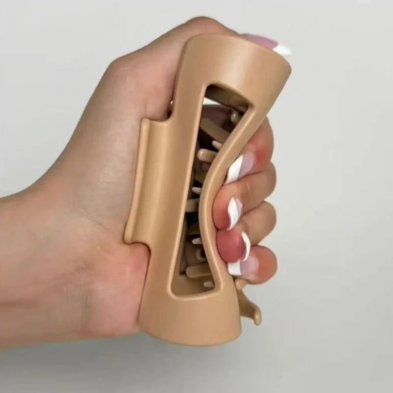 Safe Soft Silicone Shark Clip Square/Arc/Cross Anti Collision Protection for The Back of The Head  Anti Fall Women's Hair Clip